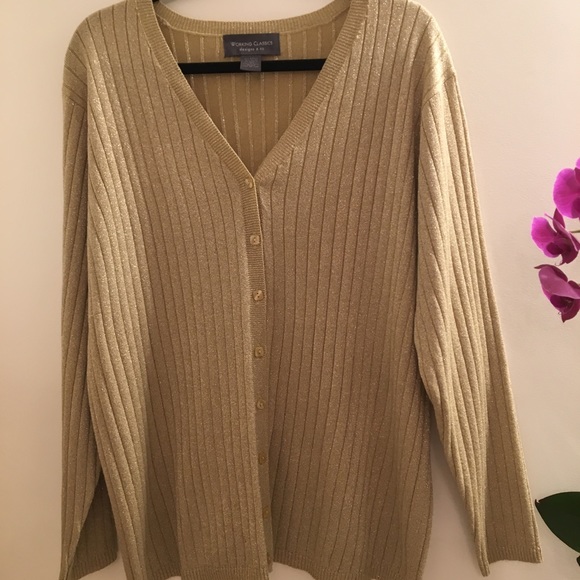 gold cardigan womens